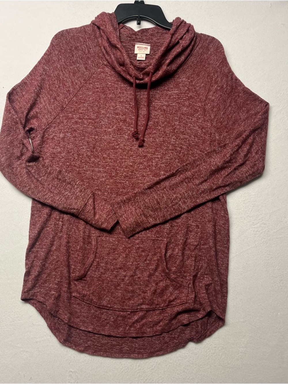 Mossimo Supply Co. Marled Wine Cowl Neck Hoodie Sweatert